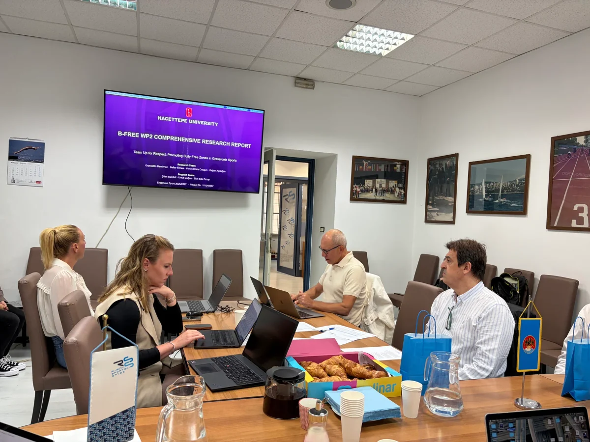 Project partners viewing the comprehensive research report presentation at the B-FREE meeting in Rijeka.